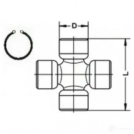 Крестовина кардана LOBRO OX9 IOE U763 1438036022