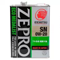 Моторное масло синтетическое ZEPRO ECOMEDALIST SN 0W-20 - 4 л IDEMITSU 3583041 1441174222 IAXIYB A