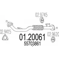 Выхлопная труба глушителя MTS C2U7HIC 01.20061 1695043 BLA SNB
