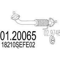 Выхлопная труба глушителя MTS W XBJFO QUPS4FH 01.20065 Honda Accord 7 (CL, CN) Седан 2.2 i CTDi (CN1) 140 л.с. 2004 – 2008