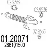 Выхлопная труба глушителя MTS 01.20071 Kia Rio 2 (JB) Хэтчбек 1.5 CRDi 110 л.с. 2005 – наст. время EAJ7AW8 PUZ R6U