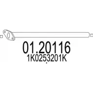 Выхлопная труба глушителя MTS 1695097 TTLDP 01.20116 W9 517DW