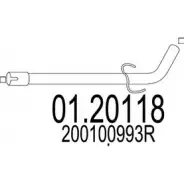 Выхлопная труба глушителя MTS 01.20118 X3V2 DGM SM7A3 1695099