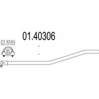 Выхлопная труба глушителя MTS 01.40306 MS0JE K BH2MW Mercedes B-Class