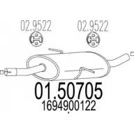 Резонатор MTS 01.50705 APJ DQN Mercedes A-Class WP32D