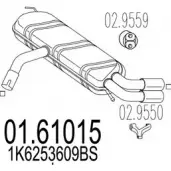 Задний глушитель MTS 7EW 6OR 01.61015 YLDFQRE Audi A3 (8PA) 2 Спортбек 2.0 Tdi 170 л.с. 2006 – 2013