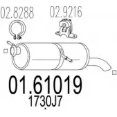 Задний глушитель MTS 1698456 01.61019 A6XR D ZFQZYO