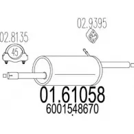 Задний глушитель MTS 7YSM3 1 Y4152 1698494 01.61058