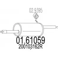 Задний глушитель MTS 1698495 ME2RW D0 01.61059 YDDUST