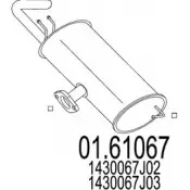 Задний глушитель MTS 01.61067 1698500 EG3W 25 4ZUA37