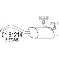 Задний глушитель MTS 9FCCOJ 01.61214 AB YUPTF 1698639
