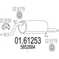 Задний глушитель MTS LPN5R Opel Corsa (D) 4 Хэтчбек 1.3 CDTI (L08. L68) 75 л.с. 2006 – 2014 01.61253 NG QI5Z