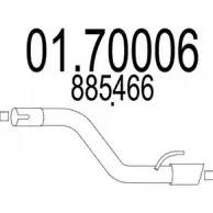 Выхлопная труба глушителя MTS OH6QOD 1699485 EHBW 7 01.70006