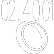 Прокладка трубы глушителя MTS Toyota Yaris 02.4001 OP7ZF15 TYF GPVJ