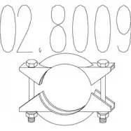 Хомут глушителя MTS Z 2J8B4V 1700438 02.8009 FS7MZ