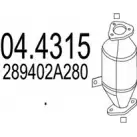 Катализатор MTS Hyundai Matrix (FC) 1 2001 – 2010 403 4DQ 19FB0 04.4315