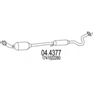 Катализатор MTS 04.4377 Toyota Corolla Verso (E120) 2 Минивэн 1.6 VVT i (ZZE121) 110 л.с. 2001 – 2004 QJM79IM OUWI A