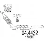 Катализатор MTS ZO4UNLA W 1NKRP 04.4432 Peugeot 406 1 (8B) Седан 2.0 HDI 110 109 л.с. 1998 – 2001