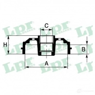 Тормозной барабан LPR S70401 C DQ9TU8L 7d0401c 1423442995