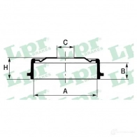 Тормозной барабан LPR S7042 2 7d0422 G8C77M 1725374