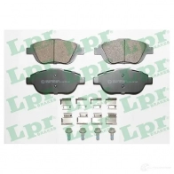 Тормозные колодки дисковые, комплект LPR EKIHVV T 05P1590K Peugeot 2008 1 (C) Универсал 1.2 VTi 82 л.с. 2013 – 2025