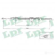 Трос ручника LPR C063 4B ZK6AQ C0634B Peugeot 406 1 (8E, 8F) Универсал 3.0 24V 190 л.с. 1996 – 2004