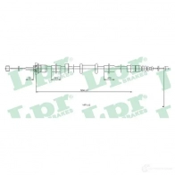 Трос ручника LPR 6RB05 C 0519B C0519B Fiat Panda (169) 2 Хэтчбек 1.3 JTD Multijet 4x4 (169AxG1A. 169AxG2A) 75 л.с. 2010 – 2013