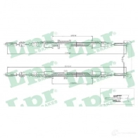 Трос ручника LPR C0571 B Opel Astra (F) 1 1991 – 1998 CETMT9S C0571B