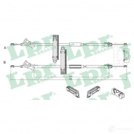 Трос ручника LPR C0227 B Ford Focus 1 Хэтчбек 1.4 16V 75 л.с. 1998 – 2004 C0227B 1VRYJQ