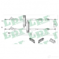 Трос ручника LPR Ford Focus 1 Хэтчбек 1.8 TDCi 100 л.с. 2002 – 2004 C0225B C 0225B NTA8DM
