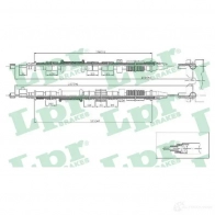 Трос ручника LPR C 1674B GJ9LTX Opel Corsa (D) 4 2006 – 2014 C1674B