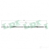 Трос ручника LPR C0 563B Opel Corsa (C) 3 Хэтчбек 1.8 (F08. F68) 125 л.с. 2000 – 2009 C0563B 4XCD5YG