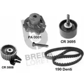 Водяной насос, помпа + комплект зубчатого ремня BREDA LORETT KPA0006A 6FH0C6B 1714803 KPA 0006A