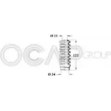 Пыльник рулевой рейки OCAP 1744831 F8S ZA 8054682064258 1211083