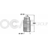 Пыльник рулевой рейки OCAP 1211254 Q 0CZBAU Opel Vectra (B) 2 Хэтчбек 2.2 i 16V (F68) 147 л.с. 2000 – 2003 8054682057809