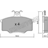 Тормозные колодки, дисковые, комплект TRUSTING GZ50G 205 74 1747807 026.1