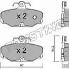 Тормозные колодки, дисковые, комплект TRUSTING 097.0 2098 1 21729 Ford Scorpio 2 (FE, GFR, GGR) Универсал 2.0 i 16V 136 л.с. 1994 – 1998