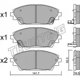 Тормозные колодки, дисковые, комплект TRUSTING 25876 1008.0 2587 5 Mazda CX-3 (DK) 1 Кроссовер 2.0 AWD 148 л.с. 2015 – 2024