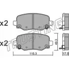 Тормозные колодки, дисковые, комплект TRUSTING 25735 1018.0 2 5734 Jeep Cherokee (KL) 5 Внедорожник 2.4 177 л.с. 2013 – 2025