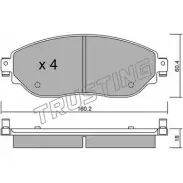 Тормозные колодки, дисковые, комплект TRUSTING 220 87 Nissan NV300 (X82) 1 2016 – 2020 1019.0 HBB1JTK