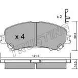 Тормозные колодки, дисковые, комплект TRUSTING RO048KN 1748489 2206 5 1034.0