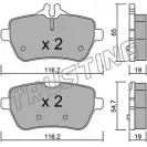 Тормозные колодки, дисковые, комплект TRUSTING 25072 Mercedes S-Class (W222) 4 Седан 2.1 S 300 BlueTEC Hybrid / h (2204. 2204) 204 л.с. 2014 – 2024 1046.0 2507 1