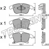 Тормозные колодки, дисковые, комплект TRUSTING Ford S-Max 2 (CDR, CJ) Минивэн 1.5 EcoBoost 160 л.с. 2015 – 2018 22270 22 269 1063.0