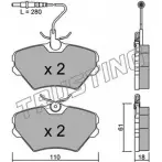 Тормозные колодки, дисковые, комплект TRUSTING Renault 214 24 108.0 21574