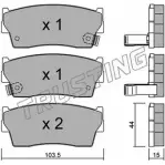 Тормозные колодки, дисковые, комплект TRUSTING 21501 2150 0 118.0 Suzuki Vitara (FT, GT, ET) 2 Кроссовер 1.6 i JLx (SE 416) 95 л.с. 1991 – 1998