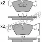 Тормозные колодки, дисковые, комплект TRUSTING 2096 8 1748673 23126 124.1