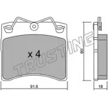 Тормозные колодки, дисковые, комплект TRUSTING 20 652 166.0 Volkswagen Transporter (T4) 4 Фургон 2.4 D Syncro 78 л.с. 1992 – 1998 BF08ZIN