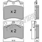 Тормозные колодки, дисковые, комплект TRUSTING Volkswagen Transporter (T4) 4 Автобус 2.4 D Syncro 78 л.с. 1992 – 1998 20 652 166.1 21634