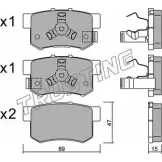Тормозные колодки, дисковые, комплект TRUSTING Honda Accord 9 (CR) Седан 3.5 282 л.с. 2012 – наст. время 24434 2 4231 176.1