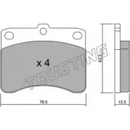 Тормозные колодки, дисковые, комплект TRUSTING LBPKL7 210.0 20 780 1748831